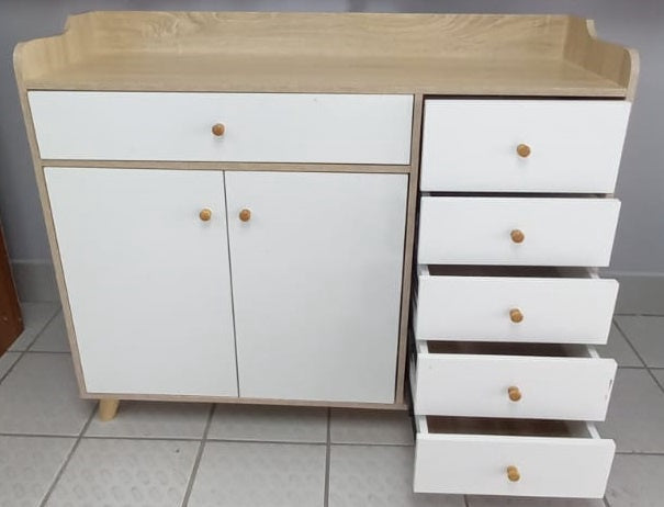 Cupboard 3316 Two Tone White and Brown