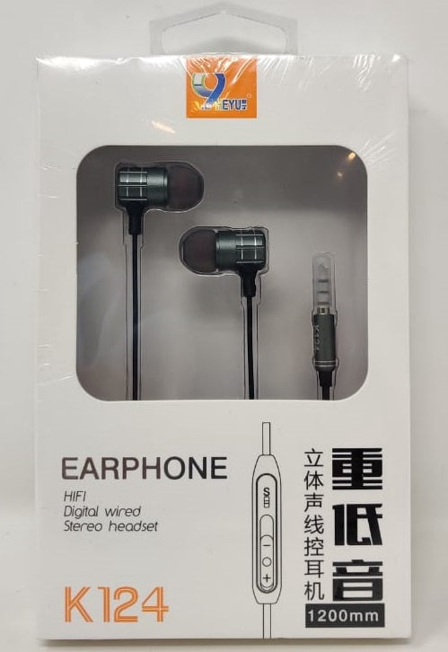 Earphone Heyu HY-K124 Stereo 1200MM