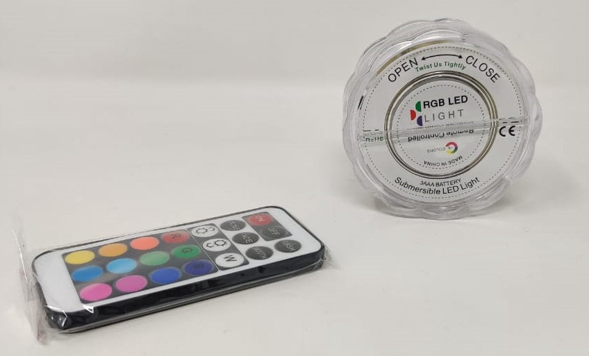 Light LED Submersible Rgb 3AAA Battery with Remote