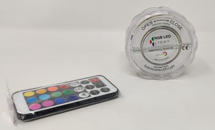 Light LED Submersible Rgb 3AAA Battery with Remote