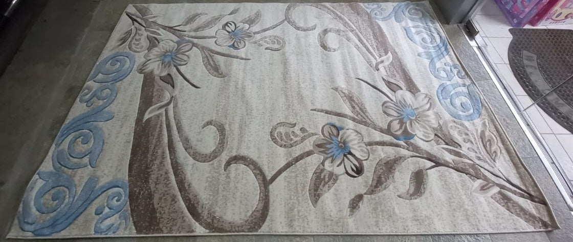 Floor Mat 113" X 79" 2906 Rug Carpet 2.0X2.9M / C Brown B-FLOWER