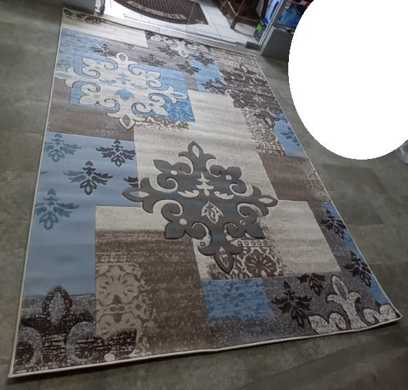 Floor Mat 113" X 79" 2906 Rug Carpet 2.0X2.9M / C Brown B-FLOWER
