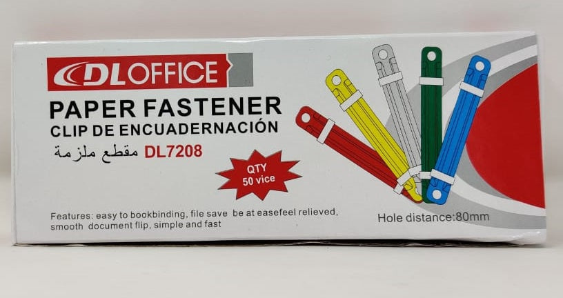Stationery Folder File Paper Fastener DL7208 80MM Color 50PCS Pack