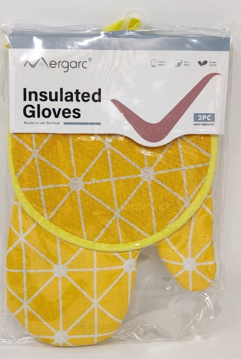 GENERIC Oven Mitt & Pot Holder Insulated Gloves ON-075 2PC Heat Resistat Mergarc