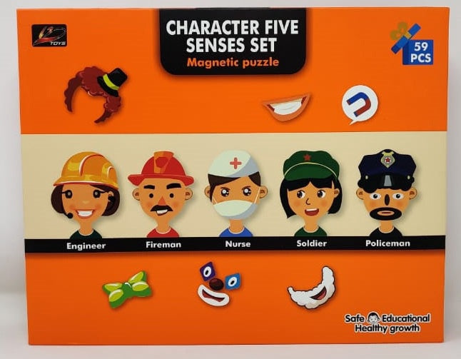 GENERIC Toy Character Five Sense Set Magnetic Puzzle 59PCS CH337