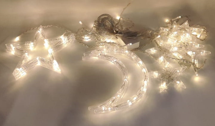 Fairy Light 12 Bulb LED LED20 Moon & Star YELLOW/WHITE