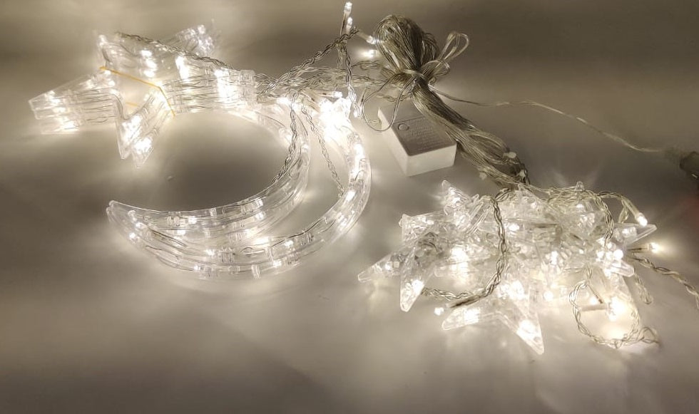 Fairy Light 12 Bulb LED LED20 Moon & Star YELLOW/WHITE