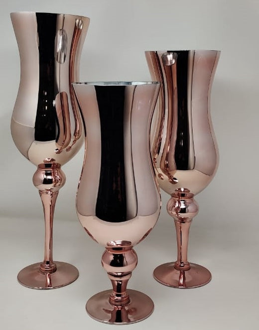 Candle Holder Set of 3 Glass ZH054
