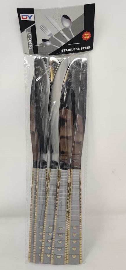 Eating Knife 6PCS DY138 Stainless Steel & Gold