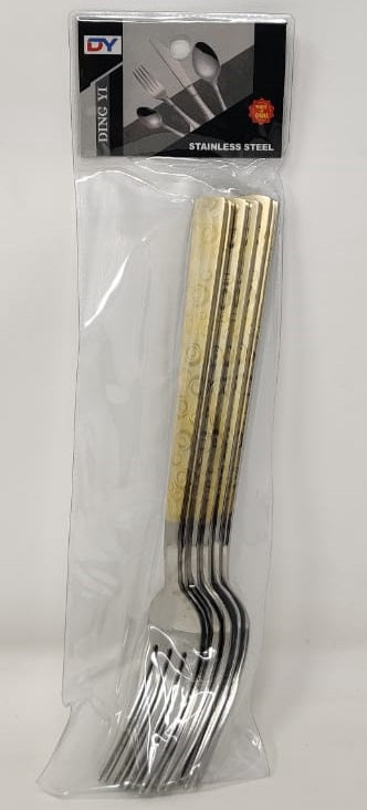 Eating Fork 6PCS DY96 Stainless Steel & Gold