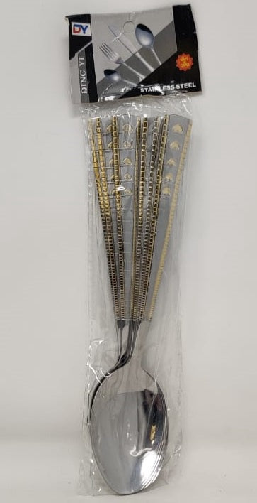 Eating Spoon 6PCS DY144 Stainless Steel & Gold