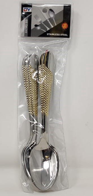 Eating Spoon 6PCS DY72 Stainless Steel & Gold