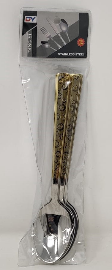 Eating Spoon 6PCS DY98 Stainless Steel & Gold