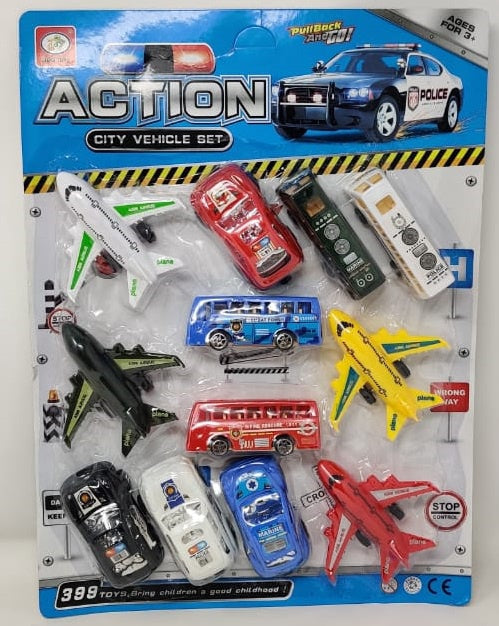 GENERIC Toy Action City Vehicle Set Pull Back and Go CH063