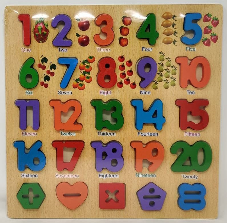 GENERIC Toy 123 Wood Board Puzzle YX30