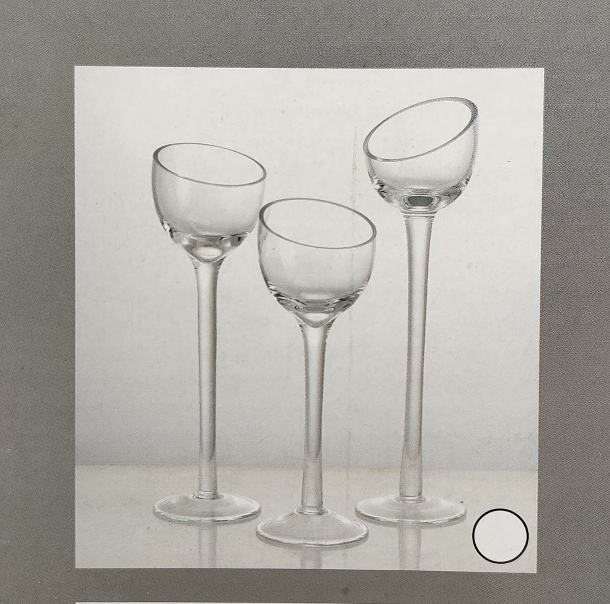 Candle Holder Set of 3 Glass Candlesticks Home Life ZH097