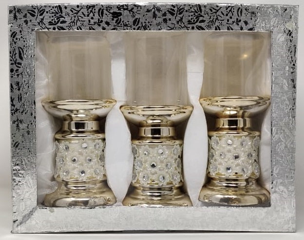 Candle Holder Set of 3 Glass R302