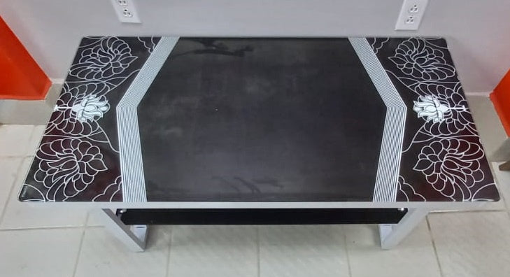Glass Table B-431 Black and White