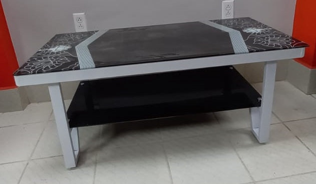 Glass Table B-431 Black and White