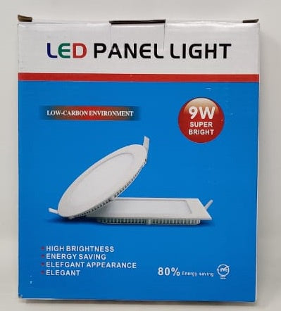 SUPER BRIGHT Light LED Panel 9W Round White 6500K Flat