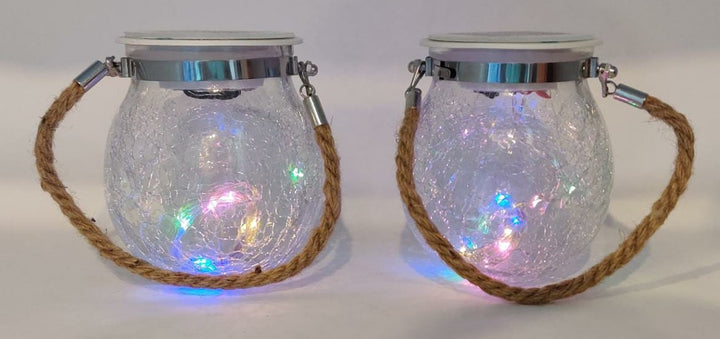 Light Solar LED Glass Outdoor Decorative Light 2PCS Solar Revolution