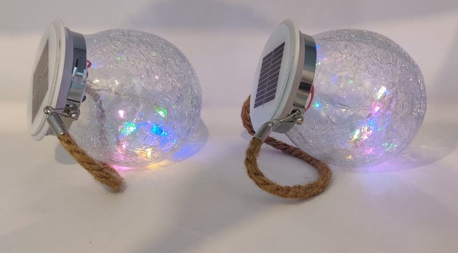 Light Solar LED Glass Outdoor Decorative Light 2PCS Solar Revolution