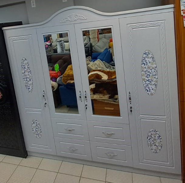 Wardrobe YH-2084 Quad with Mirror White