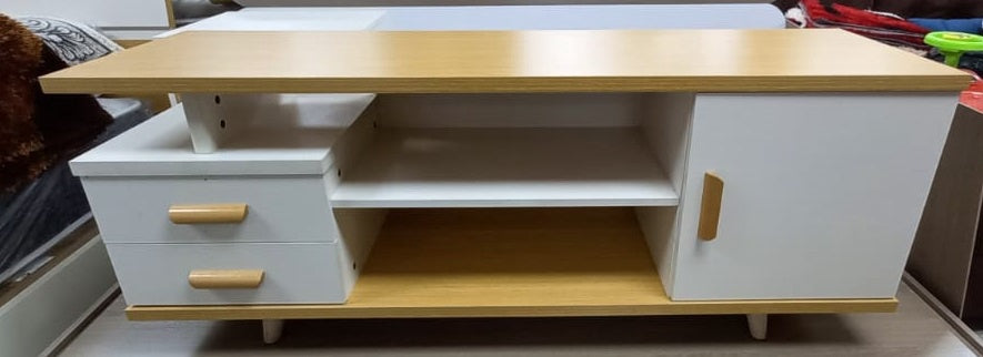 TV Stand 9305 Wood with Cupboard & Drawers