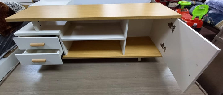 TV Stand 9305 Wood with Cupboard & Drawers