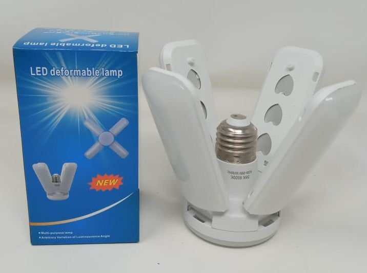 Bulb LED Fan Blade 36W 6500K 85-265V E27 Deformable Lamp