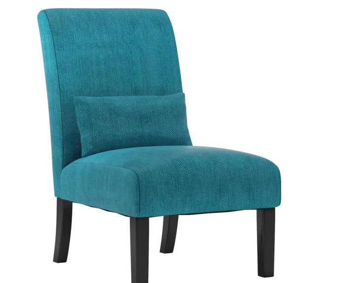 ROUNDHILL FURMITURE Accent Chair W/PILLOW Teal AC160BU