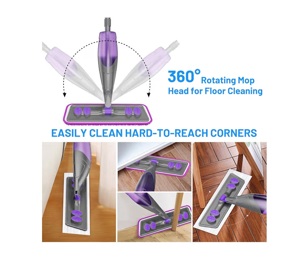 Spray Mop Reusable Wet / Disposable Dry Pads