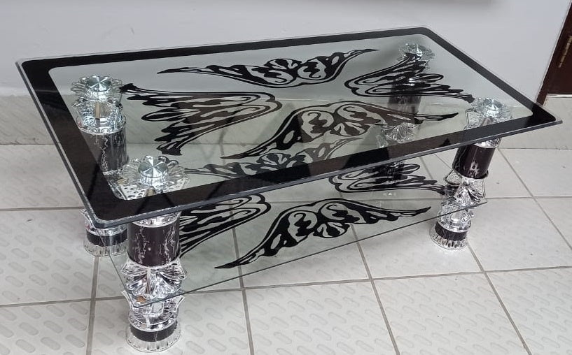 Glass Table #15 2021 Black & Chrome