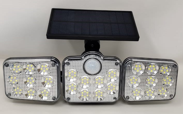 Solar Lamp LED Sensor Jd 2858 with Remote Chrome