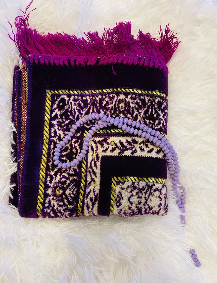 Prayer Mat Mini & Prayer Bead (Tasbeeh) Set