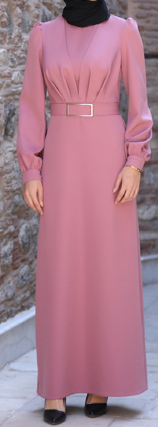 Dress Casual Azra Buckle Detail Pink / Camel