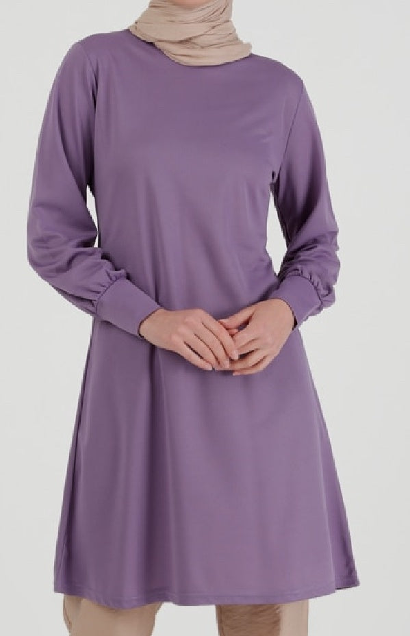 Top Tunic Plain Lilac / Navy /Beige