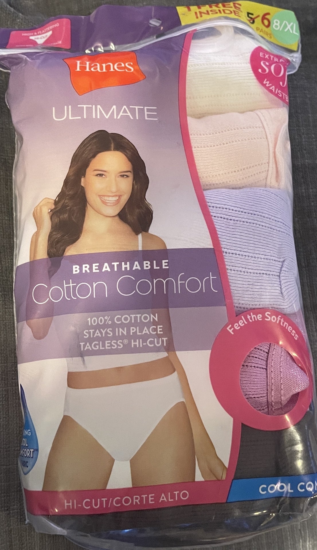 HANES Women Underwear Ultimate Cotton Breathable 6PACK