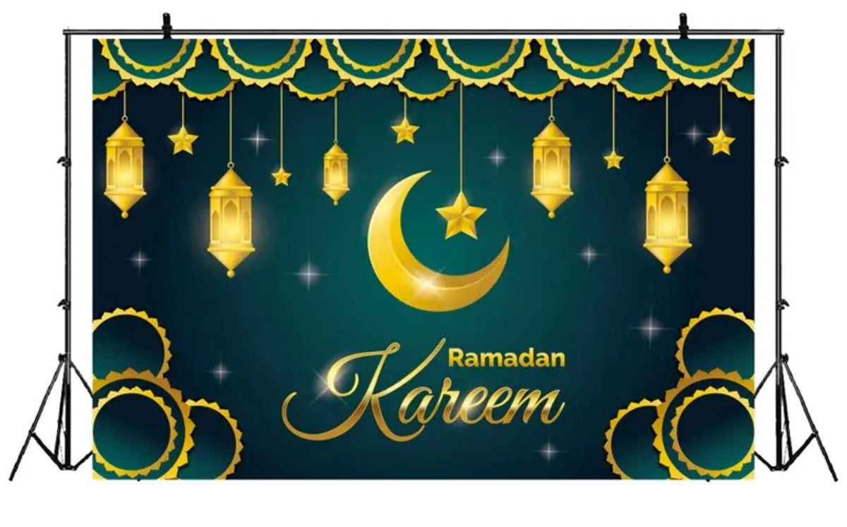 Eid / Ramadan Backdrop Vinyl Teal