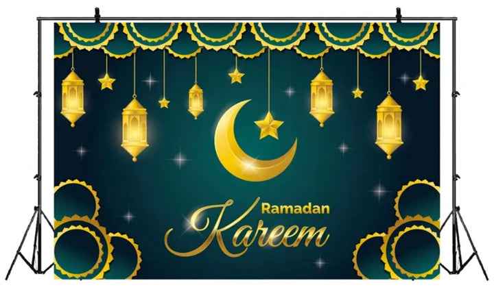 Eid / Ramadan Backdrop Vinyl Teal