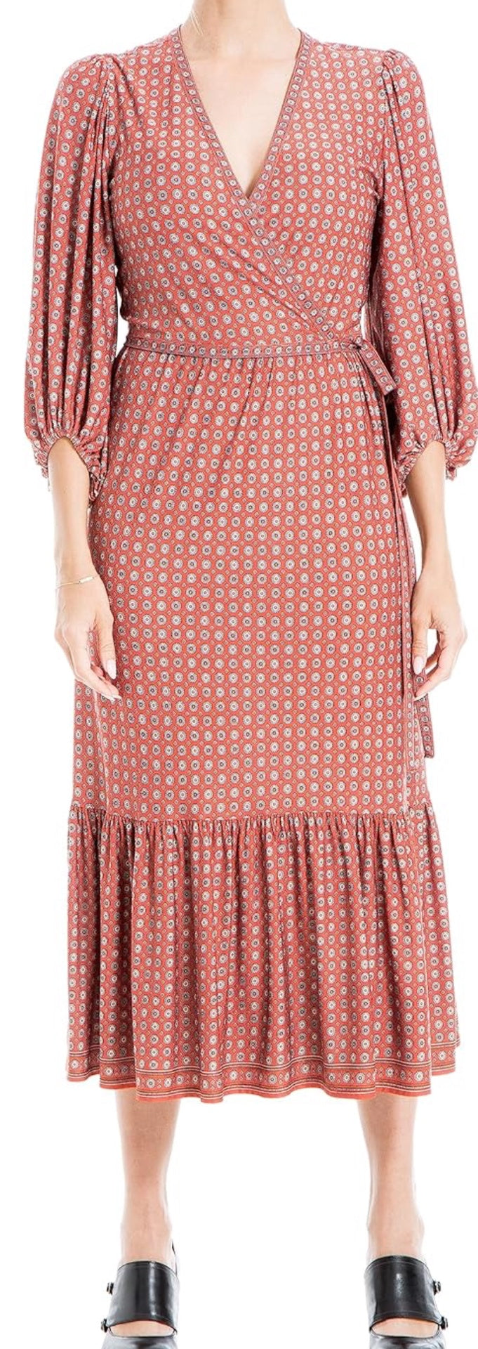 MAX STUDIO Dress Floral Rust