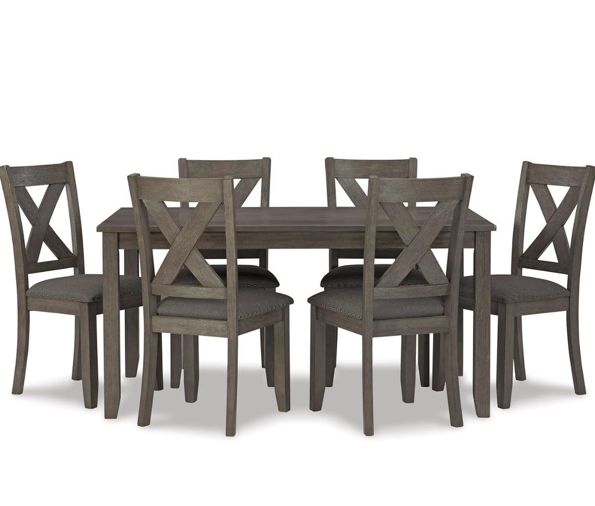 ASHLEY Dining Set Signature Design Rustic D388-425 7PC