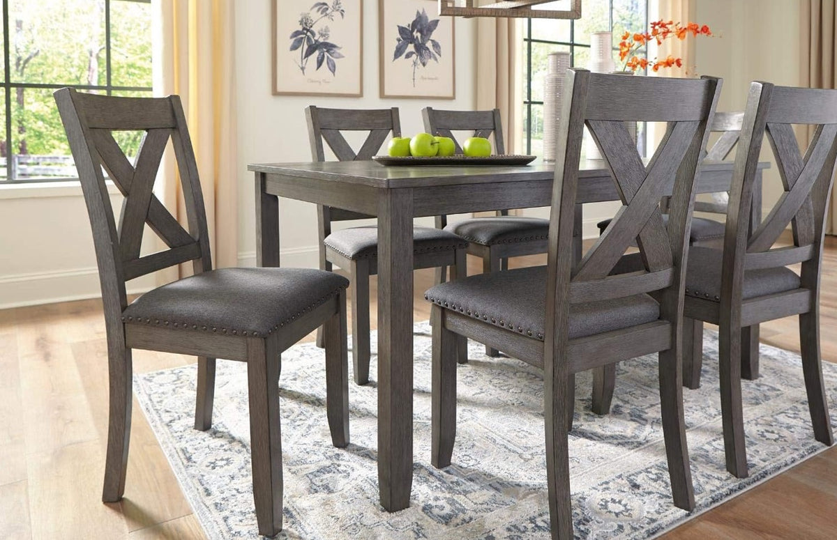 ASHLEY Dining Set Signature Design Rustic D388-425 7PC