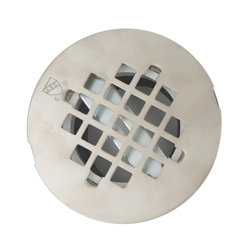 KIOTTO Shower Drain 4" PVC with Stainless Steel Top 2" PVC Threaded Spud #SH50005
