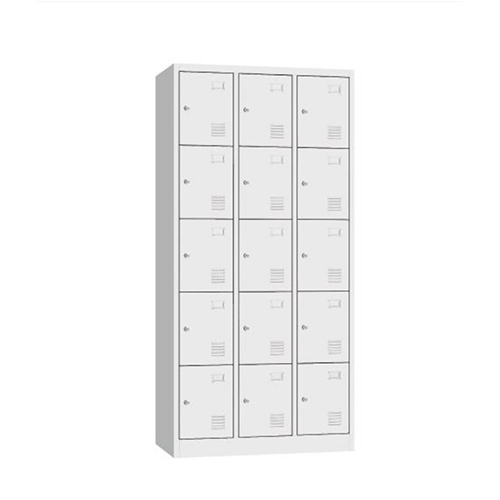 HONDUR Locker Storage 15 Door with Keys Grey HQF-BCC-L3B5