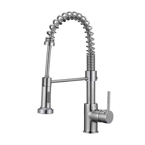 KIOTTO Kitchen Faucet Single Handle Pull Down Sprayer Chrome #62J07SC