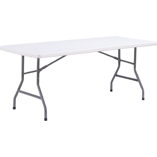 CLIFFSIDE Table Folding Plastic White 6FT GQT-HYC183 Stright Rectangle 72" X 30" X 29"