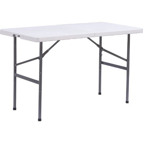 CLIFFSIDE Table Folding Plastic White 4FT GQT-HYZ122 2 Half Rectangle 48" X 23.6" X 29.1"