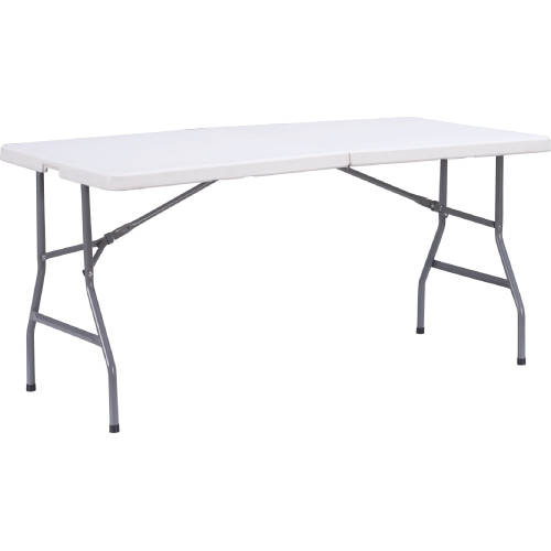 CLIFFSIDE Table Folding Plastic White 5FT GQT-HYZ152 2 Half Rectangle 29.13" X 30" X 29"