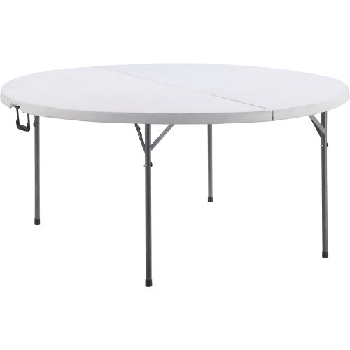 CLIFFSIDE Table Folding Plastic White 5FT GQT-HYZY152 2 Half Round 60" X 29.1"